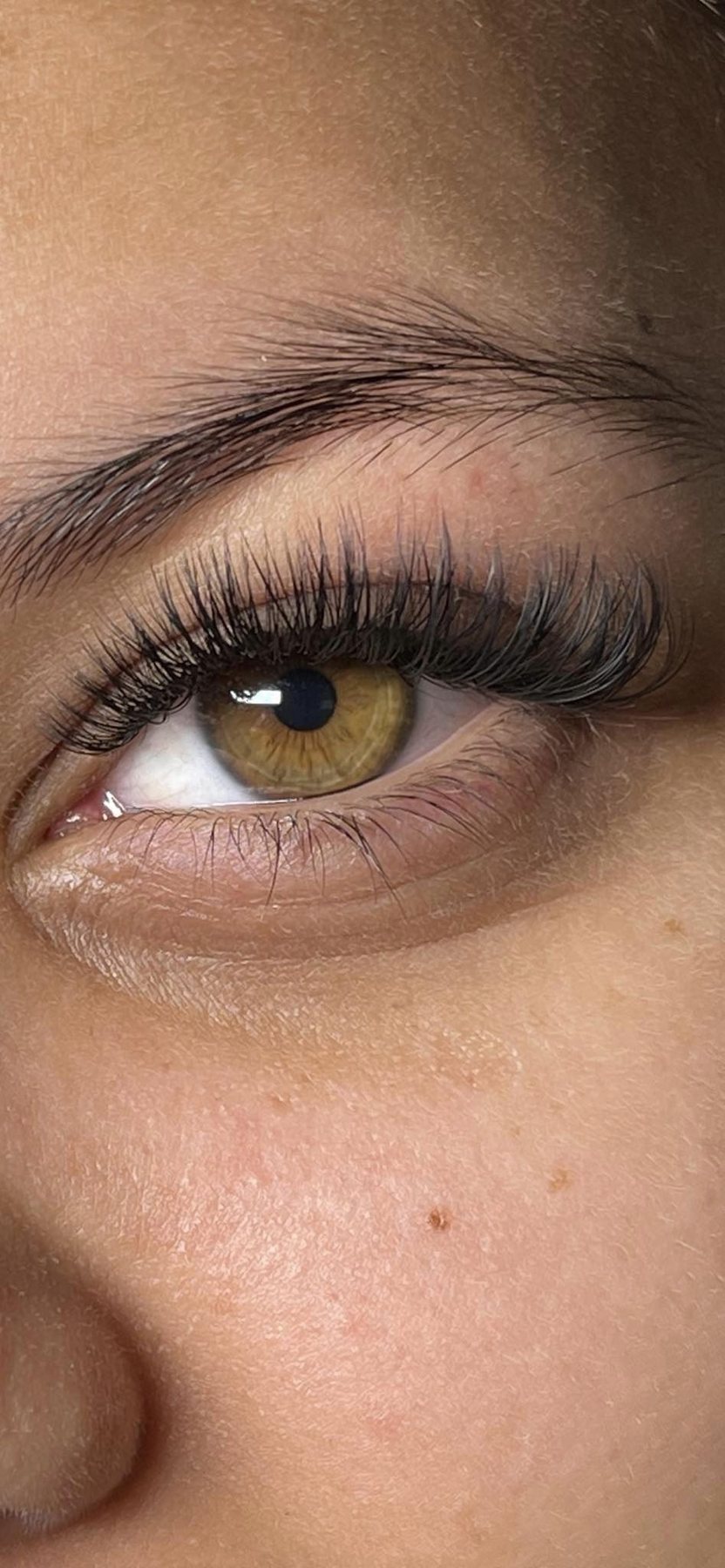 Lash extension close-up